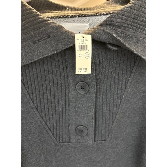 NWT aerie Best Button Sweatshirt Charcoal Gray XL - Picture 4 of 7